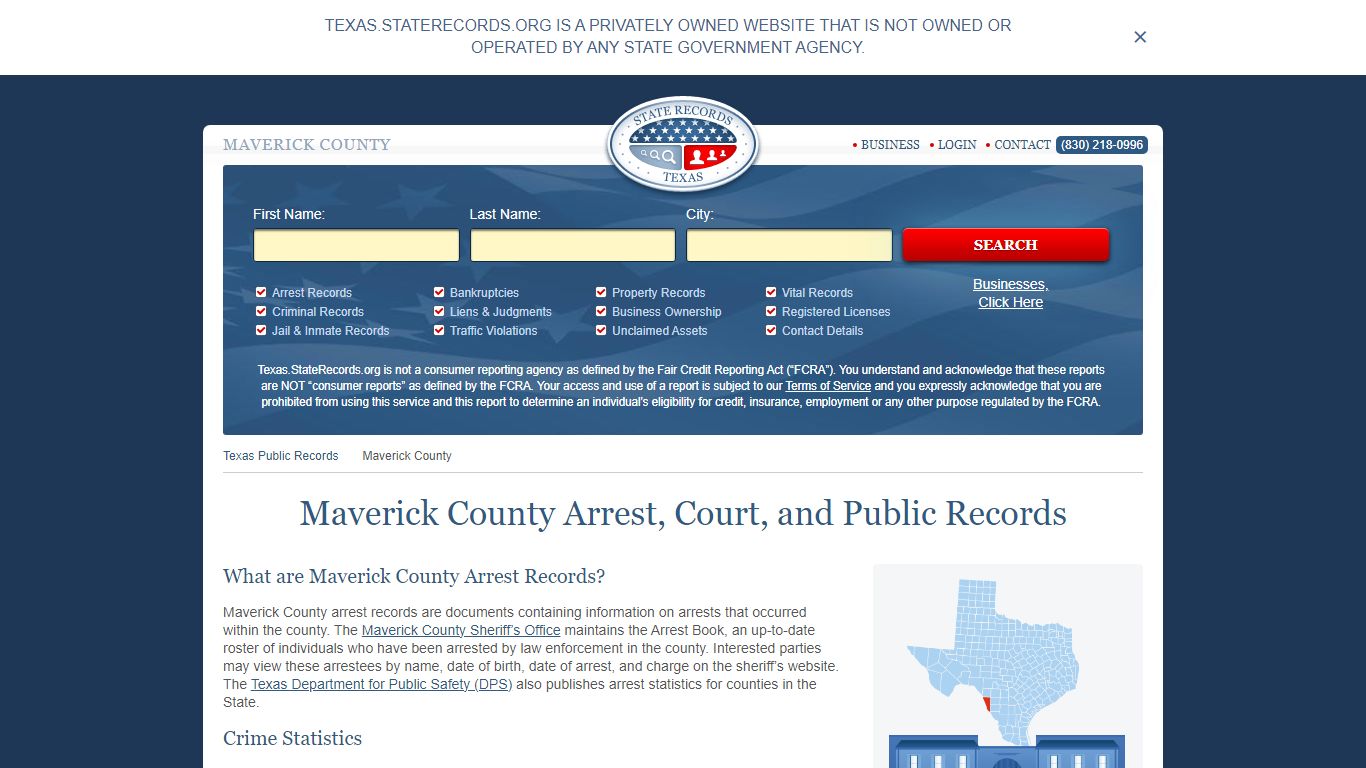 Maverick County Arrest, Court, and Public Records